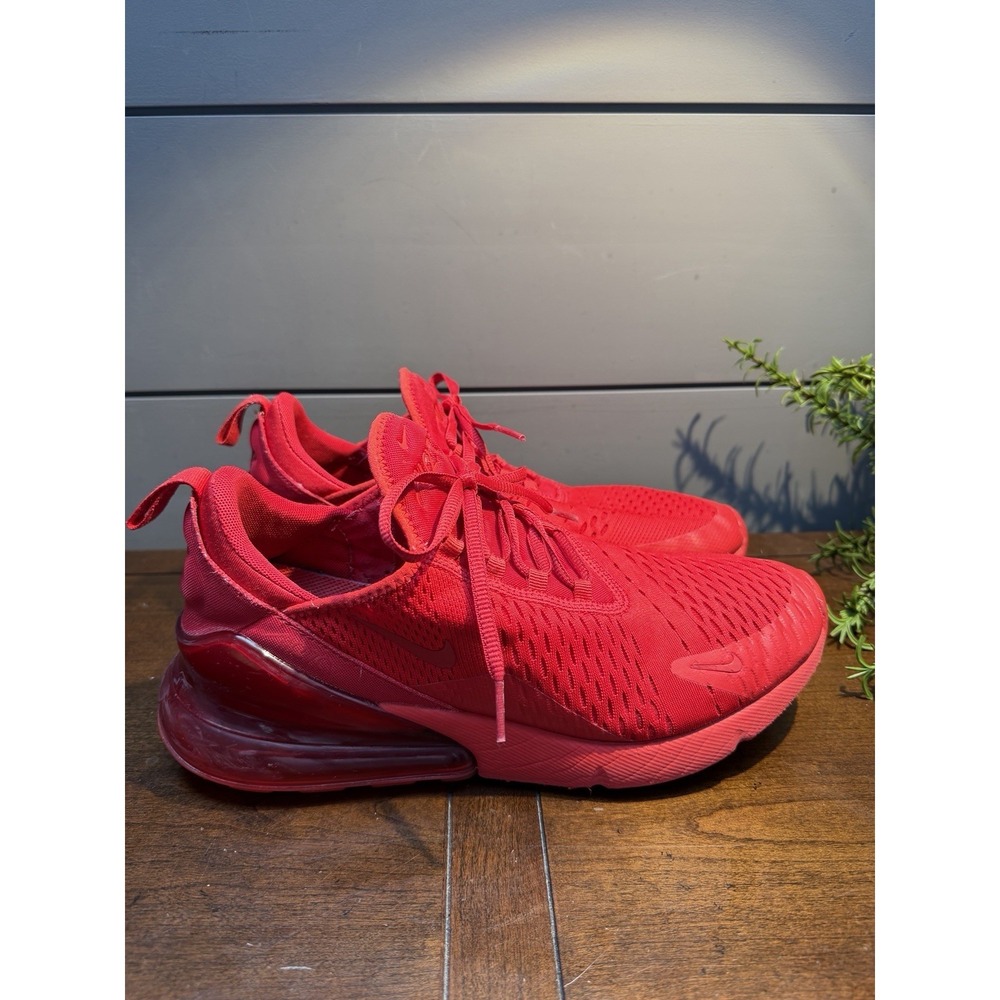 Size 9.5 Nike Air Max 270 University Triple Red Mens Running Shoes CV7544-600